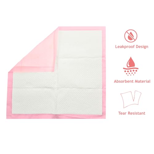 Image of Pink Puppy Pee Pads, 400 Count - 22 x 22 Inch Dog Potty Training Pads, Leak-Proof Quick Absorb 6-Layer Design for Pet Pissing Weewee Training, Ideal for Puppies, Cats, Rabbits, and Guinea Pigs