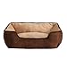 lionto Cama perros 2 en 1 cojín perros sofá perros tamaño (M) 80x60 cm marrón/beige
