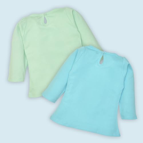 Image of LuvLap Baby Girls 100% Cotton Full Sleeve Girls Top Pack of 4