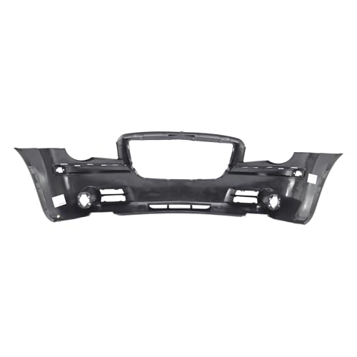Image of FitParts Compatible with Chrysler 300 2005-2010 Front Bumper Cover | Primed, With Molding Holes, Sedan, Ready to Paint, OEM 4805774AD, CH1000441