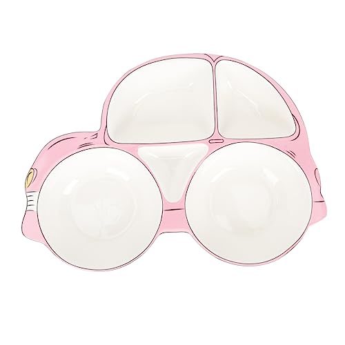 Alipis Cartoon Food Divided Plate Car Shape Dish for Safe for Home School Outdoor Activities Fun Serving Tray for Years Old