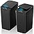 Bathroom Trash Can with Lid, KOEYLE 2 Pack 2.2 Gallon Automatic Touchless Garbage Can, Small Motion Sensor Smart Trash Can, Slim Waterproof Trash Bin for Bedroom, Bathroom, Office, Living Room (Black)