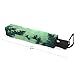 Sletend Forest Dragon Starry Sky Dragon Green Portable Folding Windproof Automatic Umbrella,One Touch Auto Open and Close Button Compact Travel Umbrella for Women Men Kid