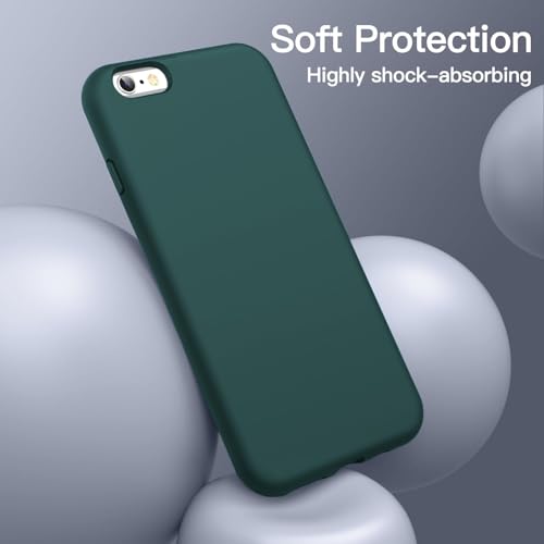 Image of VONZEE iPhone 6 /6s Cover, Liquid Silicone Gel Rubber Shockproof Candy Phone Cases for iPhone 6 /6S (Forest Green)
