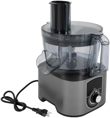 2-in-1 Electric Vegetable & Fruit Slicer, Heavy Duty 600W Automatic Dicing & Slicing Machine, 7.4Qt 2-Speed Potato Cutter with 2 Grid Blades & 1 Slicing Blade