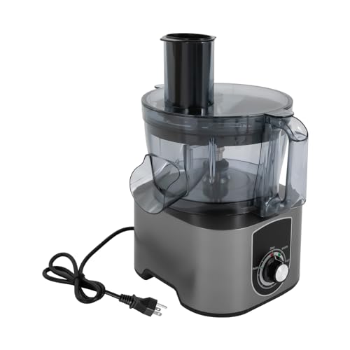 3 in 1 Vegetable Chopper Fruit Cutter Slicer Dicer Machine Electric Food Processor for Onions Tomatoes Carrots Cucumbers, 600W Pure Copper Motor, 1.85Gal, 2 Grid Blades and 1 Slicing Blade