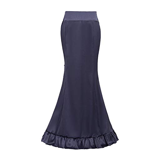 Women's Halloween Skirt Evening Party Victorian Steampunk Ruffled Fishtail Mermaid Skirt2