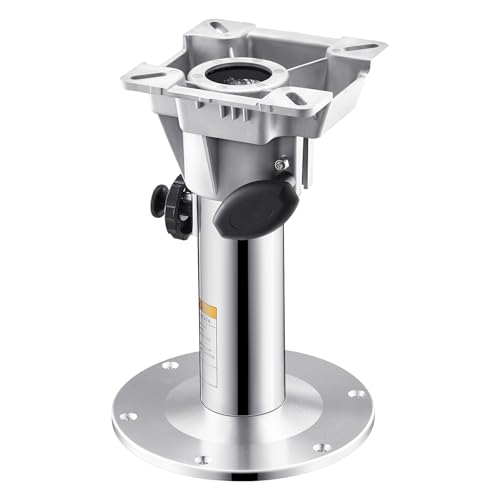 VEVOR Piedino per sedile da barca in altezza regolabile 324-475 mm, supporto per sedile in lega di alluminio con design di bloccaggio, impermeabile e resistente alla ruggine, per appassionati di pesca