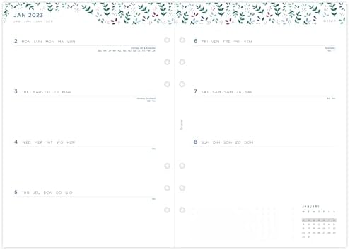 Filofax A5 Garden Week to View Diary - 2023