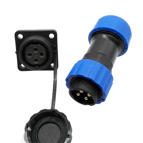 Conector de tubo corrugado SP20 de 12 pines para automatización industrial y brida 4