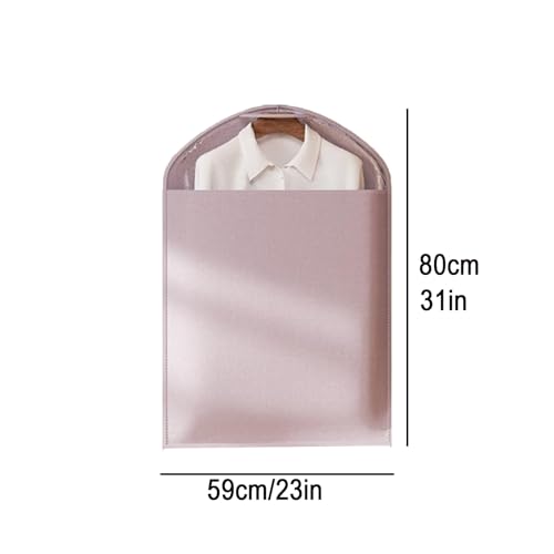 Garment Bag for Travel and Storage, 5 Pack Garment Bags for Hanging Clothes with Zipper and Visible Transparent Window(59 * 80cm/23 * 31in)2
