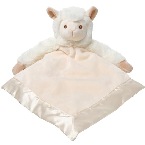 Image of Bearington Baby Lil’ Alma Snuggler, 15 Inch White Llama Plush Stuffed Animal Security Blanket Lovey for Babies