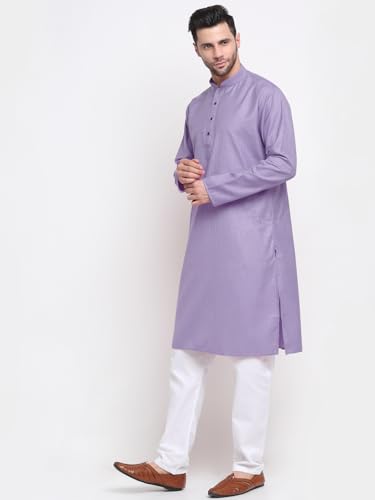 Image of KRAFT INDIA Men Cotton Stripped Kurta ONLY