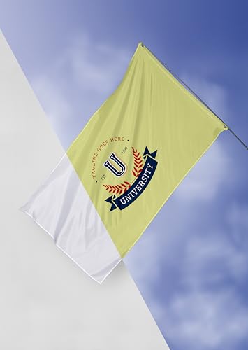 Drapeau à main manche plastique robuste pour événements extérieurs