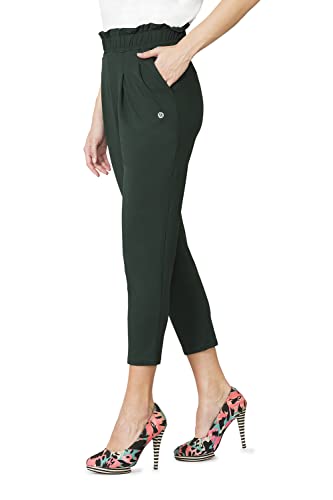Image of Van Heusen Women High Rise Ruffle Regular Fit Pants