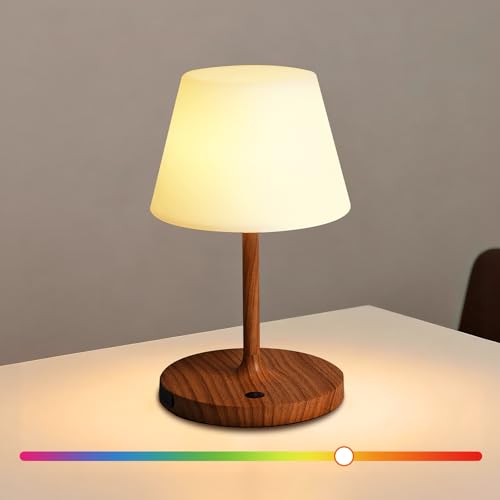 Waterproof Rechargeable Table Lamp - Portable Cordless Desk Lamp with