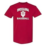 UGP Campus Apparel AS1095 - Indiana Hoosiers Arch Logo Baseball T-Shirt - X-Large - Cardinal