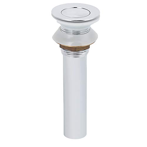 Kit de tapón de drenaje para fregadero de lavabo doméstico, accesorio de escurridor para lavabo, rosca con refuerzo, drenaje tipo arriba para fregaderos (Pequeño rebote sin agujeros)