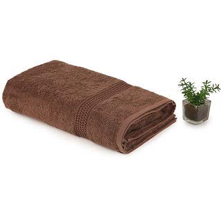 Image of Global Home 100% Cotton Bath Towel II 500 GSM II Brown II 140 X 70 cm - 2pc Set for Gym, Kitchen, Home, Bathroom or Spa, Wash Basin, Hotel