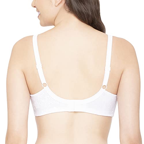 Image of Enamor Plunge Neck, Power Jacquard Lift, Women's Everyday Cotton-Rich Lined Full Support Minimizer Bra - All Day Comfort, Non-Padded, Wired, High-Coverage - F135