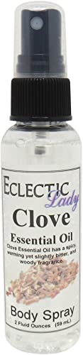 Eclectic Lady Clove Body Spray, 2 ounces, Body Mist for Women with Clean, Light & Gentle Fragrance, Cologne with Soft, Subtle Aroma For Daily Use