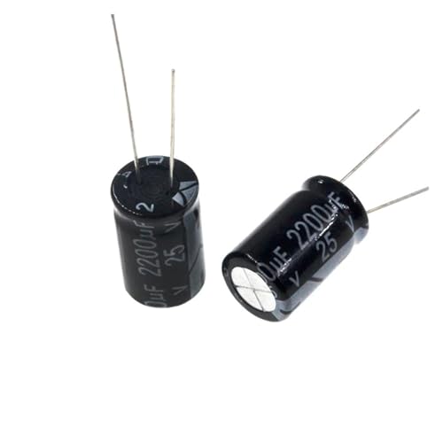 Condensateur électrolytique 2200uF 25V radial en aluminium pour réparation électronique - Lot de 20