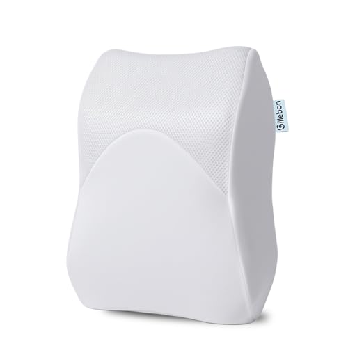 Image of Billebon Memory Foam Car Neck Pillow | Universal Headrest Cushion| Mesh Soft Fabric Hybrid| Adjustable Strap Buckle| Removable Cover| Orthopaedic Neck Support| Driving Comfort Pain Relief (Pack of 1)