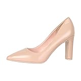 Vintage Elara Damen Pumps High Heels Absatz Vintage Chunkyrayan B0-115 Beige-38