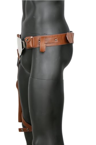 WELLMILLER Han Solo Cosplay Belt Holster Pu Leather Costume Accessories Props Update Version
