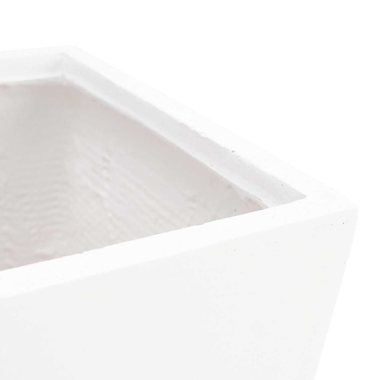 Pflanzwerk® Fioriera Vaso da Fiori Conic 70x33x33cm Bianco *Resistente al Gelo* *Europea di qualità* *Protezione UV*