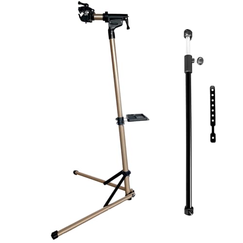 MR DIY TOOLS Bike Repair Stand Bicycle Stand for Mechanic Maintenance Rack Road Mountain Lightweight & 360 Adjustable Quick Release Portable Whole Aluminum Alloy for MTB Max 110lbs