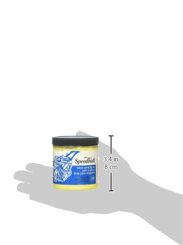 Speedball Water-Soluble Block Printing Ink 8oz Yellow, Waterproof Relief Printing Ink, Lino, Wood, Soft Block, Printing - Image 5