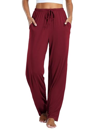 Vlazom Damen Schlafanzughose Modal Lang Weich Loungehose...