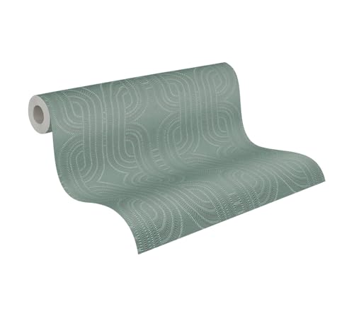 Papel pintado gráfico con aspecto 3D para salones modernos 2