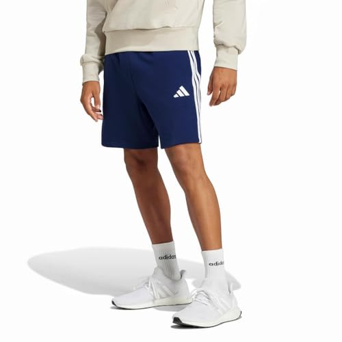 adidas Herren Essential Three Stripes French Terry Short, Dark Blue/White, 4XL adidas Herren Essential Three Stripes French Terry Short, Dark Blue/White, 4XL