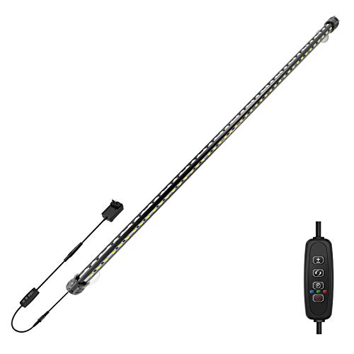 Lominie Submersible LED Aquarium Light, Fish Tank Light with Timer, RGB Color Underwater LED Light bar Stick for Saltwater Freshwater Fish Tank, 3 Light Modes (20.3inch, Freshwater)