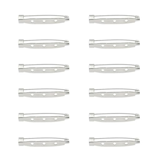 Image of Satra Traders Hole Metal Brooch, Lock Pins, Backs Safety Clasp Brooch, Jewelry Pins for DIY Craft Making | 100pcs (45mm 3 Hole)