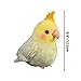 Nohito Realistic Yellow Cockatiel Parrot Bird Plush Toy Stuffed Animal Simulation Fake Bird Cockatoo Stuffed Animals Cute Little Bird Plushie Doll Gifts for Kids 4.9'' (Yellow, M)
