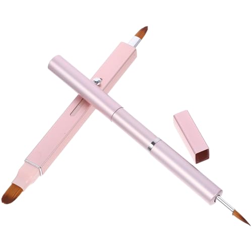 PRETYZOOM 2 piezas Cepillo Retráctil Doble para Labios Pincel Suave para Aplicar Lápiz Labial y Brillo Herramienta Portátil de Maquillaje para Mujer Protección de Cerdas para Viaje