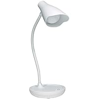 Unilux, Ukky Lámpara LED escritorio, cable de alimentación USB, intensidad regulable, color blanco