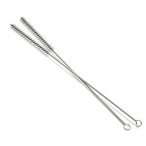 Image of Utoolmart Steel Wire Cleaning Brush, Spiral Power Tube Brush, Steel Wire Tube Brush Cleaning Tool, Tube Bottle Brush, 0.3-inch Diameter 12-inch Length, 2pcs