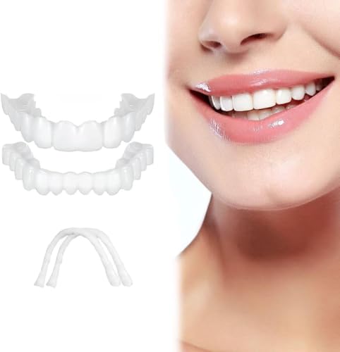 Snap on Veneers, Temporary Veneers Kit for Women and Men, Tooth Replacement Kit, Nature and Comfortable