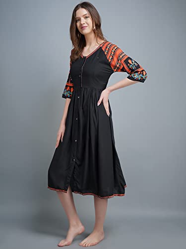 Image of Savita's Ethnic Women's Rayon Anarkali Maternity Feeding Kurti with Zippers (SE13)
