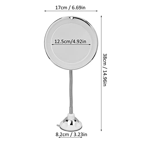Espejo de maquillaje con aumento 10X y luz LED miniatura 6