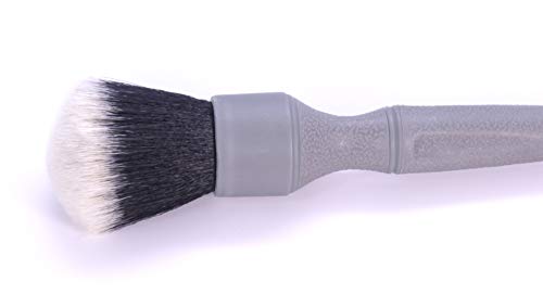 Detail Factory - TriGrip Ultra-Soft Detailing Brush Set - Scratch-Free Cleaning for Exterior, Interior Panels, Emblems, Badges, Gauges, Infotainment Screen - Grey
