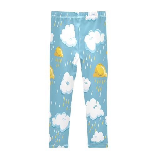 Toddler Girls Leggings Printed Yoga Pants Leggings Clouds and Rain for Kids2