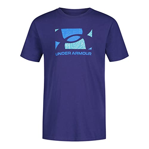 T-shirt Under Armour garcon anti-transpiration col rond bleu