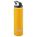 Laken Therm Summit Bouteille d'eau isotherme en acier inoxydable, Bouchon de Sport avec Paille, Grande Ouverture, 750ml, Jaune