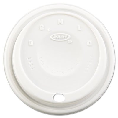 DART Cappuccino (tall) Lids fits 12/14/16/20/24 Oz Cups- White (Box of 1000)
