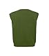 Krumba Herren Pullover Weste für ÜberGröße: Hoch Groß V Ausschnitt StRücken Ärmellos Baumwolle Pullunder Olive 3XL